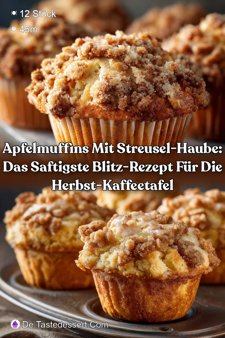 Apfelmuffins mit Streusel-Haube: Das saftigste Blitz-Rezept f&uuml;r die Herbst-Kaffeetafel