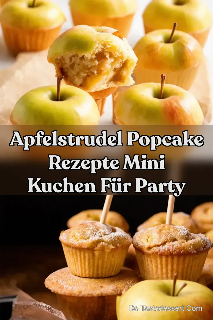 Apfelstrudel Popcake Rezepte Mini Kuchen für Party