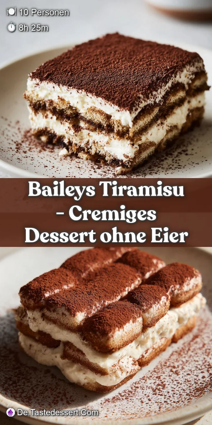 Nahaufnahme einer cremigen Schicht mit fein gesiebtem Kakao, die weich und samtig auf den getr&auml;nkten Biskuits liegt.