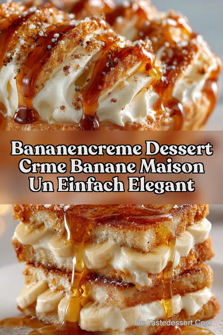 Bananencreme Dessert Crme Banane Maison Un Einfach Elegant