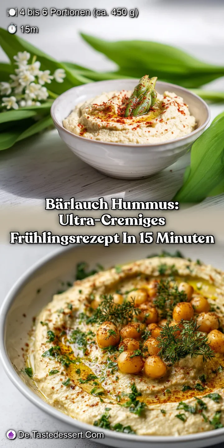 B&auml;rlauch Hummus: Ultra-Cremiges Fr&uuml;hlingsrezept in 15 Minuten