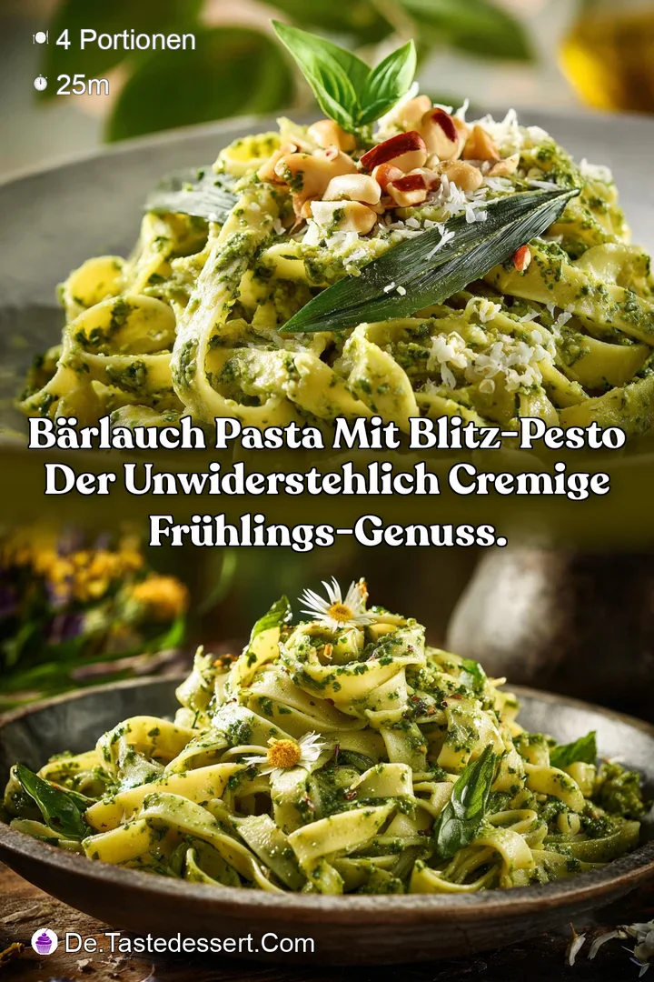 B&auml;rlauch Pasta mit Blitz-Pesto Der unwiderstehlich cremige Fr&uuml;hlings-Genuss.