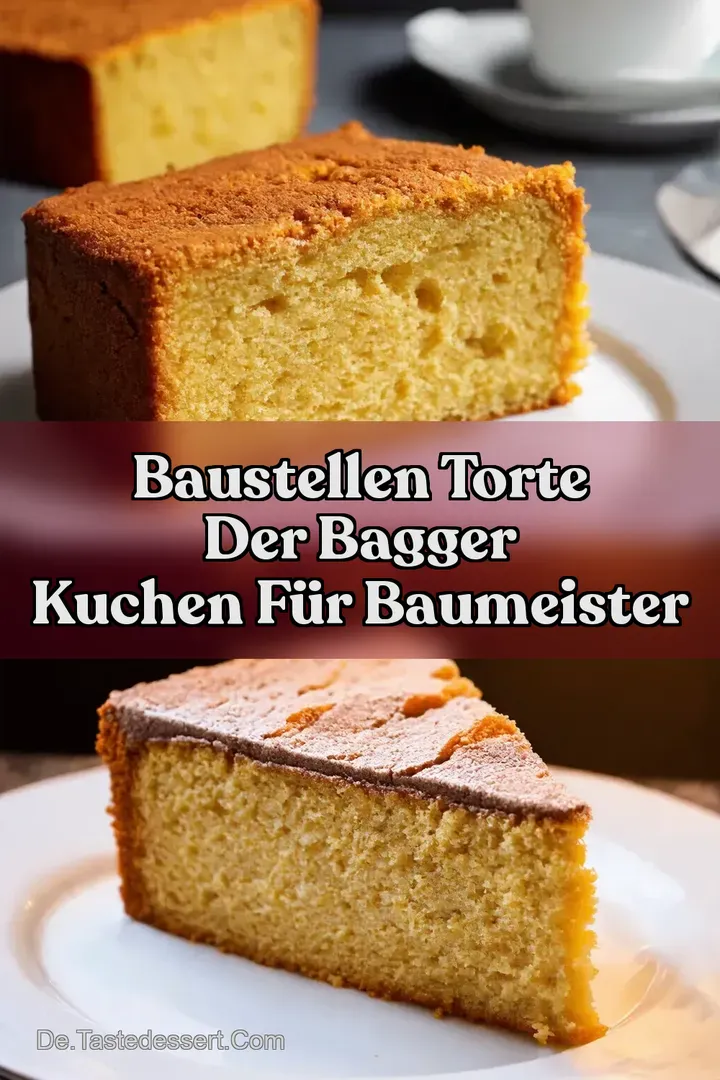 Baustellen Torte Der Bagger Kuchen für Baumeister