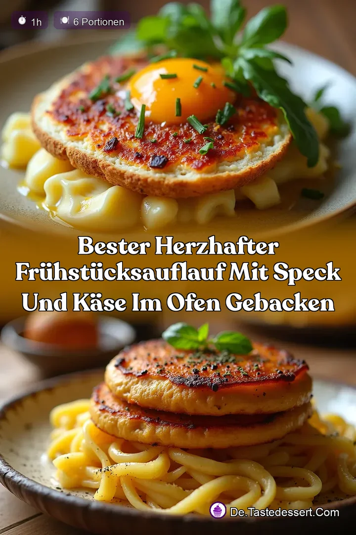 Bester Herzhafter Fr&uuml;hst&uuml;cksauflauf Mit Speck und K&auml;se im Ofen gebacken