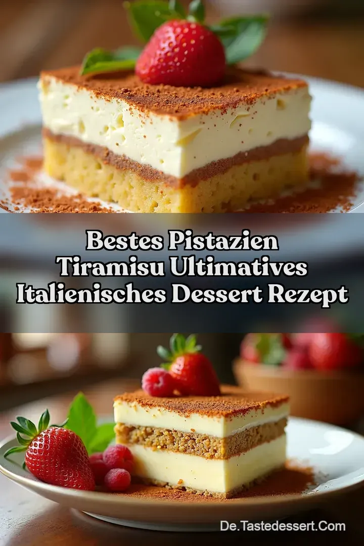 Bestes Pistazien Tiramisu Ultimatives Italienisches Dessert Rezept