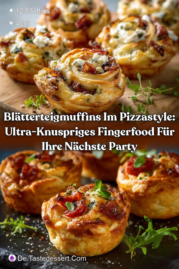 Bl&auml;tterteigMuffins im PizzaStyle: Ultra-knuspriges Fingerfood f&uuml;r Ihre n&auml;chste Party