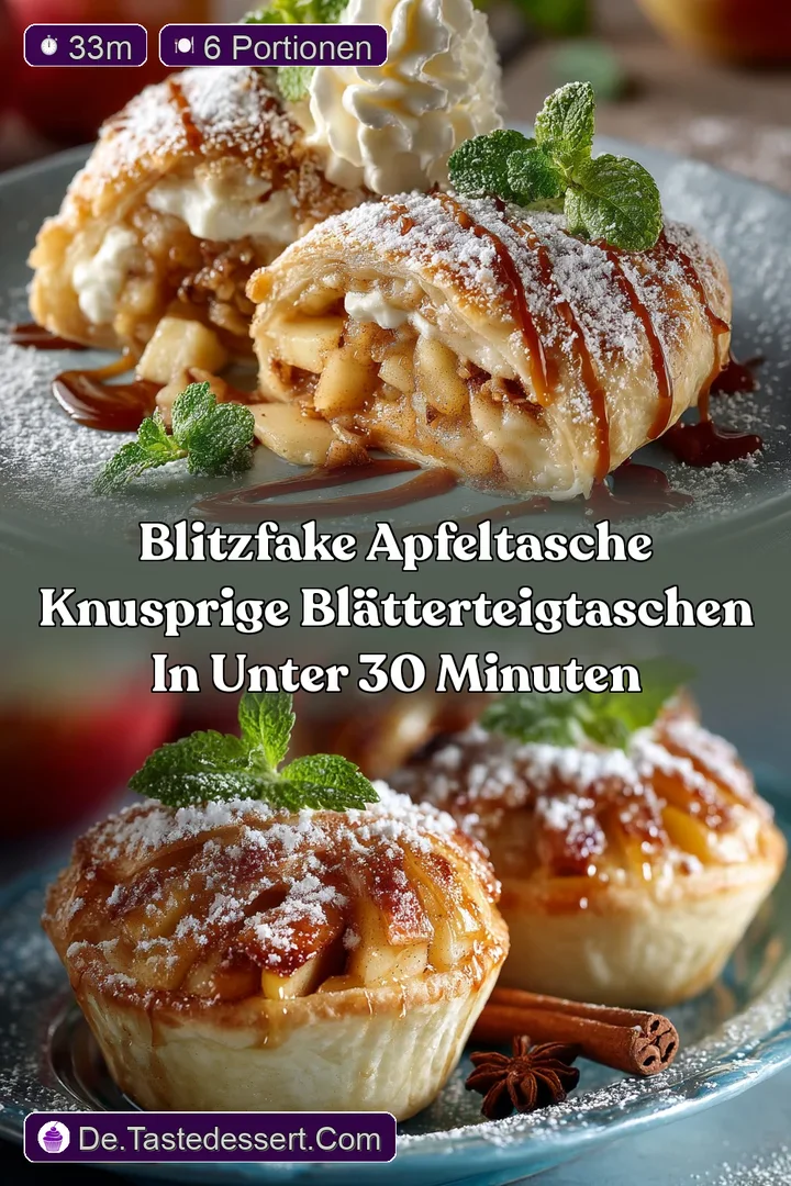 BlitzFake Apfeltasche Knusprige Bl&auml;tterteigtaschen in unter 30 Minuten