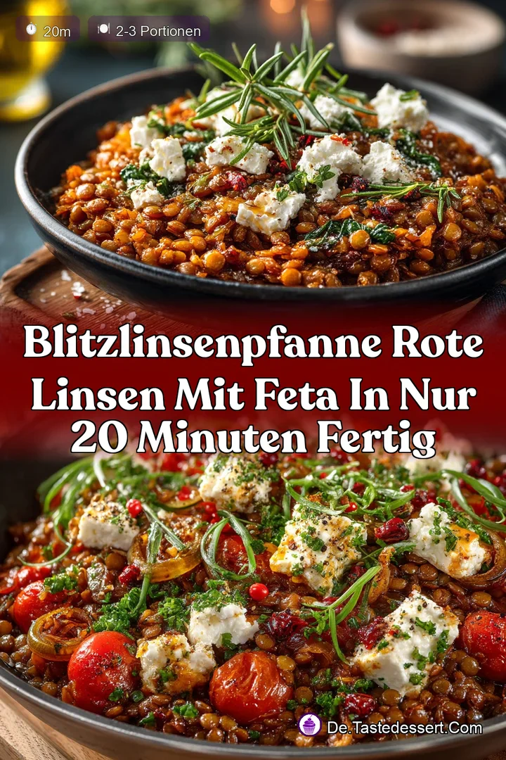 BlitzLinsenpfanne Rote Linsen mit Feta in nur 20 Minuten fertig