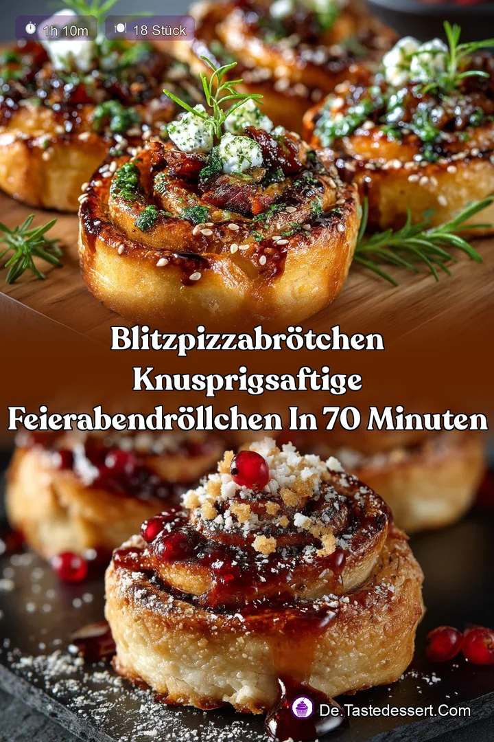 BlitzPizzabrötchen Knusprigsaftige FeierabendRöllchen in 70 Minuten