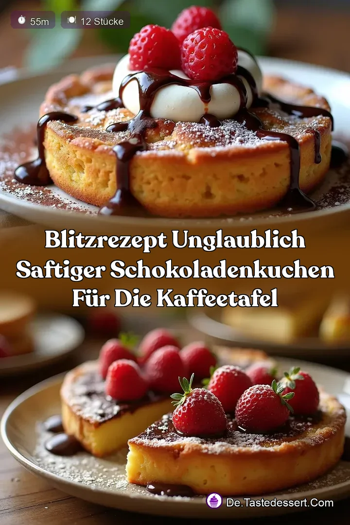 Blitzrezept Unglaublich Saftiger Schokoladenkuchen f&uuml;r die Kaffeetafel