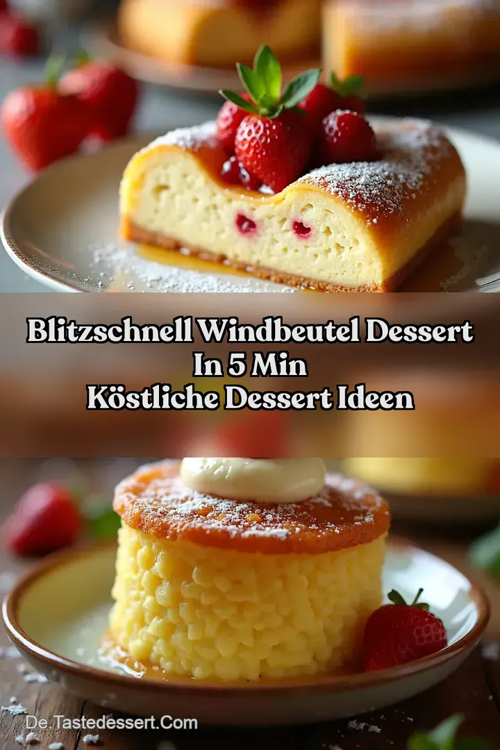 Blitzschnell Windbeutel Dessert in 5 Min K&ouml;stliche Dessert Ideen