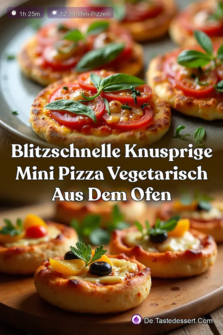 Blitzschnelle knusprige Mini Pizza Vegetarisch aus dem Ofen