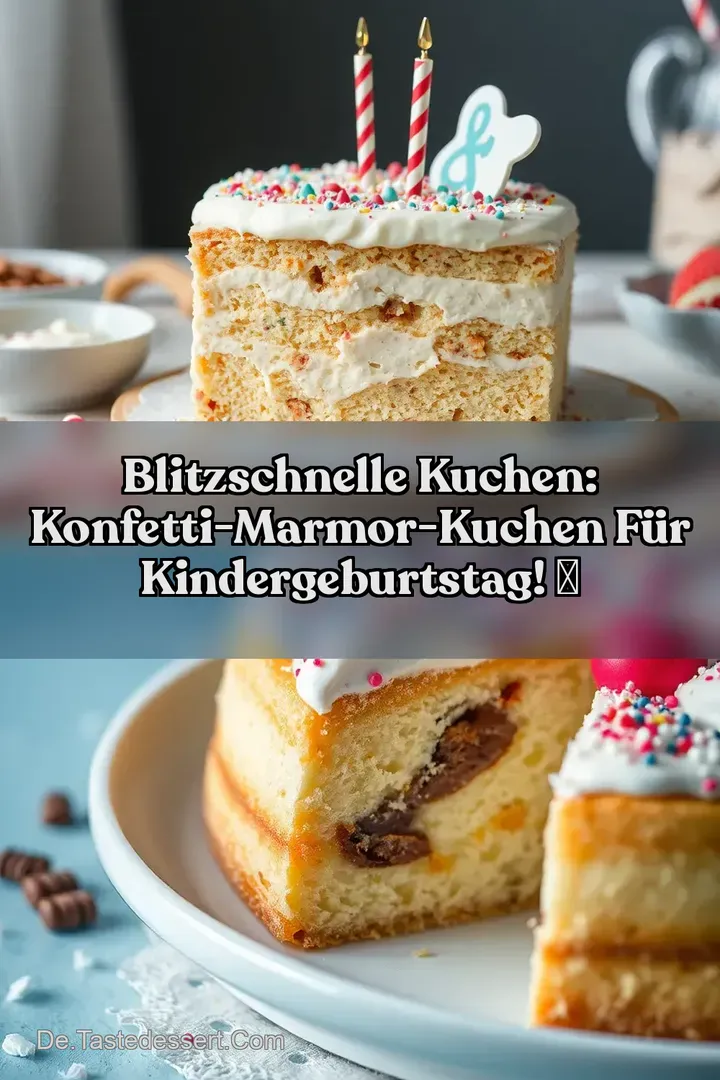 Blitzschnelle Kuchen: Konfetti-Marmor-Kuchen für Kindergeburtstag! ✨