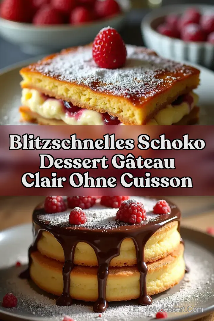 Blitzschnelles Schoko Dessert G&acirc;teau Clair ohne Cuisson
