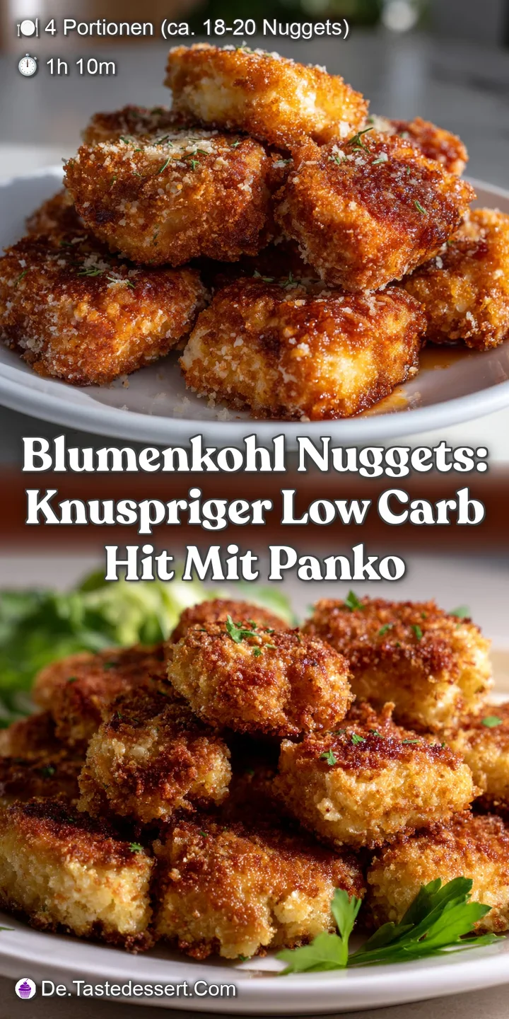Blumenkohl Nuggets: Knuspriger Low Carb Hit mit Panko