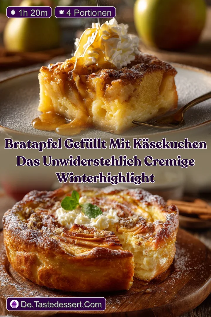 Bratapfel gef&uuml;llt mit K&auml;sekuchen Das unwiderstehlich cremige WinterHighlight