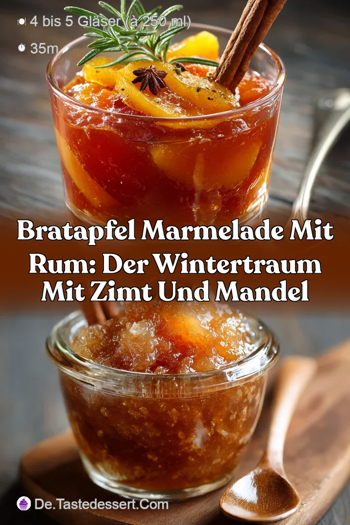 Bratapfel Marmelade mit Rum: Der Wintertraum mit Zimt und Mandel