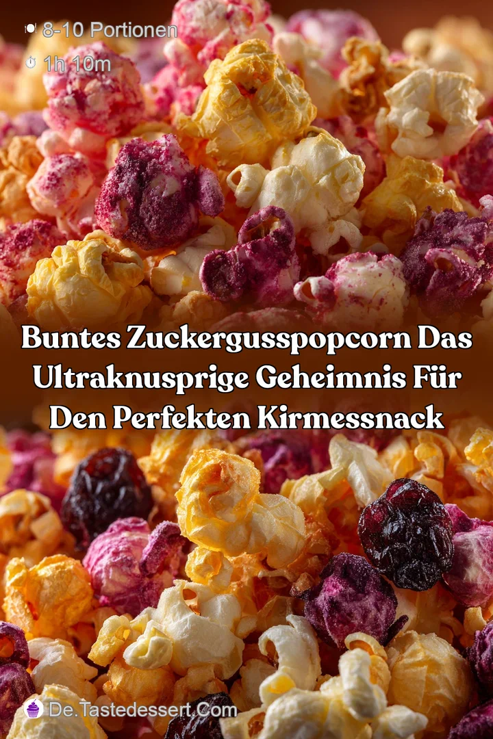 Buntes ZuckergussPopcorn Das ultraknusprige Geheimnis f&uuml;r den perfekten KirmesSnack