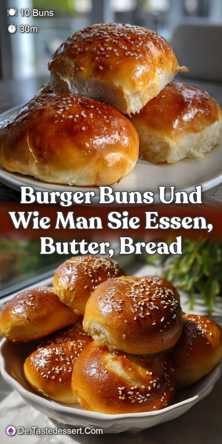 Burger Buns Und Wie Man Sie Essen Butter Bread