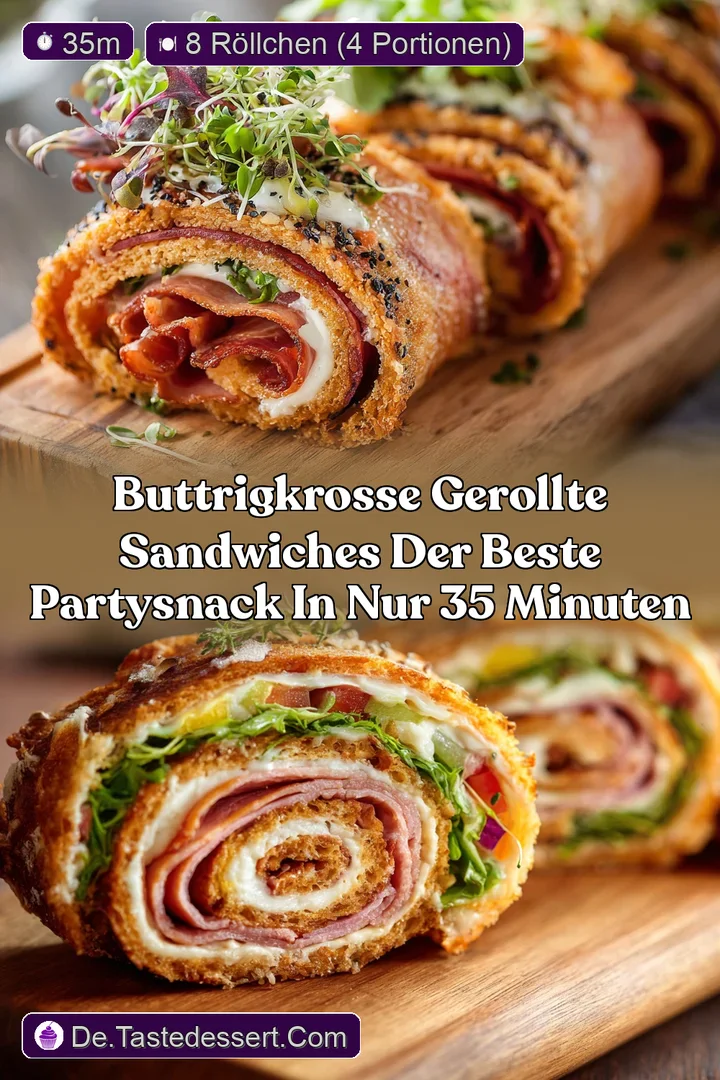 Buttrigkrosse Gerollte Sandwiches Der beste Partysnack in nur 35 Minuten