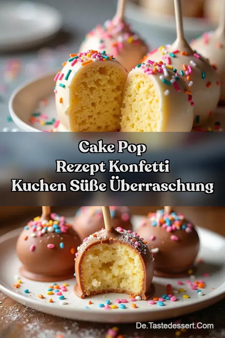 Cake Pop Rezept Konfetti Kuchen S&uuml;&szlig;e &Uuml;berraschung