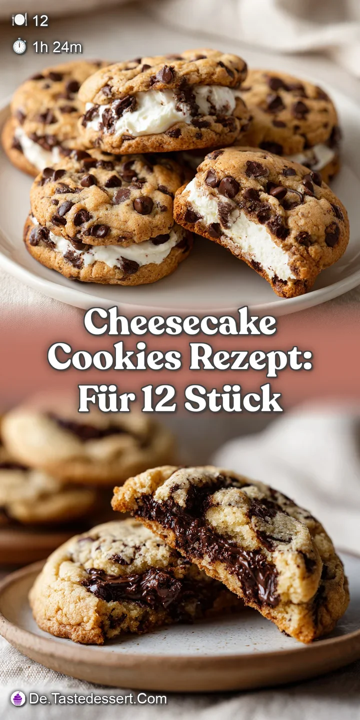 Close-up of a cheesecake cookie revealing a soft, golden interior. Hints of creamy filling peek through the cracked surface.