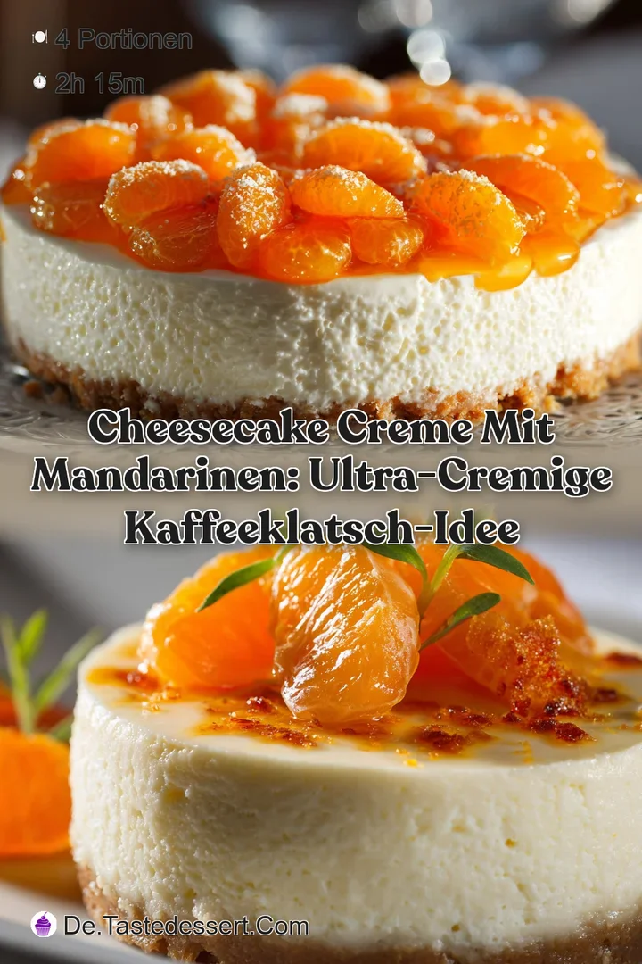 Cheesecake Creme mit Mandarinen: Ultra-cremige Kaffeeklatsch-Idee