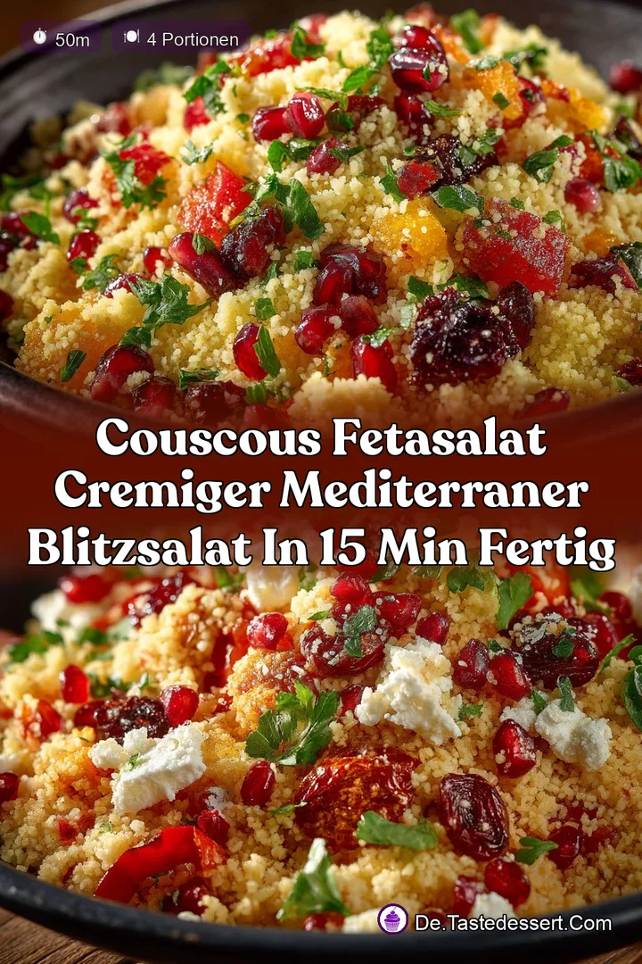 Couscous FetaSalat Cremiger Mediterraner Blitzsalat In 15 Min fertig