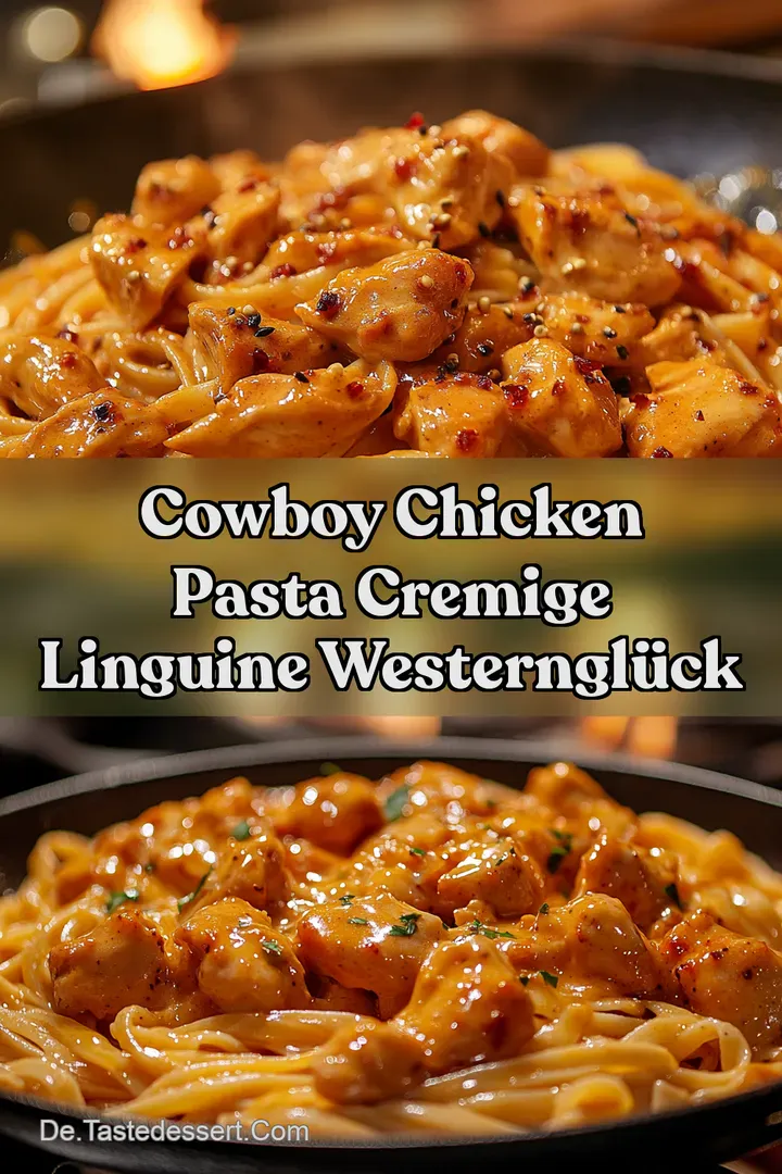 Cowboy Chicken Pasta Cremige Linguine WesternGl&uuml;ck