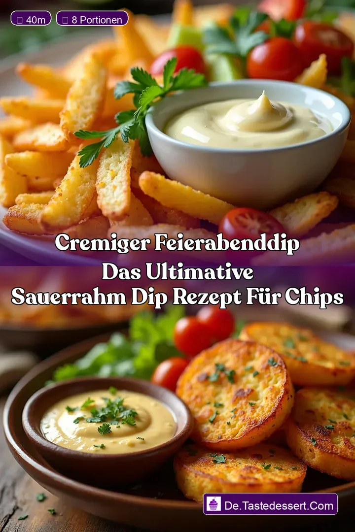 Cremiger FeierabendDip Das Ultimative Sauerrahm Dip Rezept f&uuml;r Chips