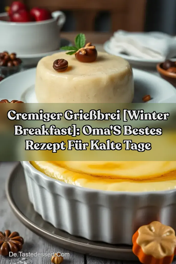 Cremiger Grießbrei [Winter Breakfast]: Oma&#039 s bestes Rezept für kalte Tage