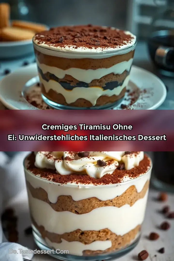 Cremiges Tiramisu ohne Ei: Unwiderstehliches italienisches Dessert