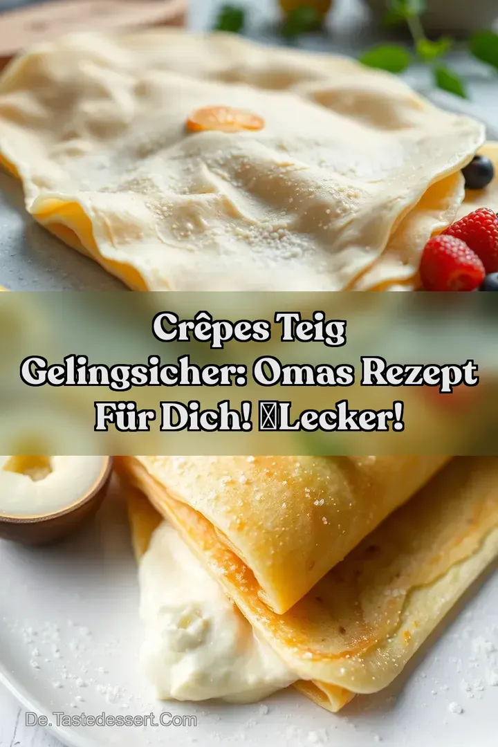 Crêpes Teig Gelingsicher: Omas Rezept für Dich! ✨Lecker!