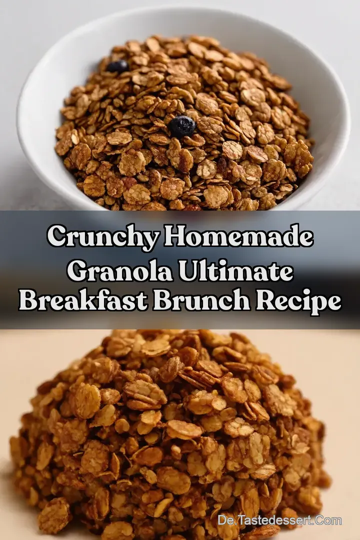 Crunchy Homemade Granola Ultimate Breakfast Brunch Recipe