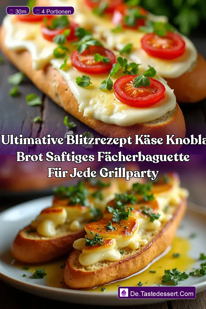 Das Ultimative Blitzrezept K&auml;se Knoblauch Brot Saftiges F&auml;cherbaguette F&uuml;r Jede Grillparty