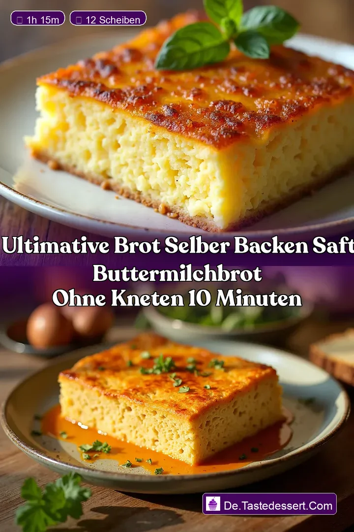 Das Ultimative Brot selber backen Saftiges Buttermilchbrot ohne Kneten 10 Minuten