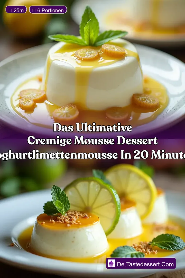 Das Ultimative Cremige Mousse Dessert JoghurtLimettenMousse in 20 Minuten
