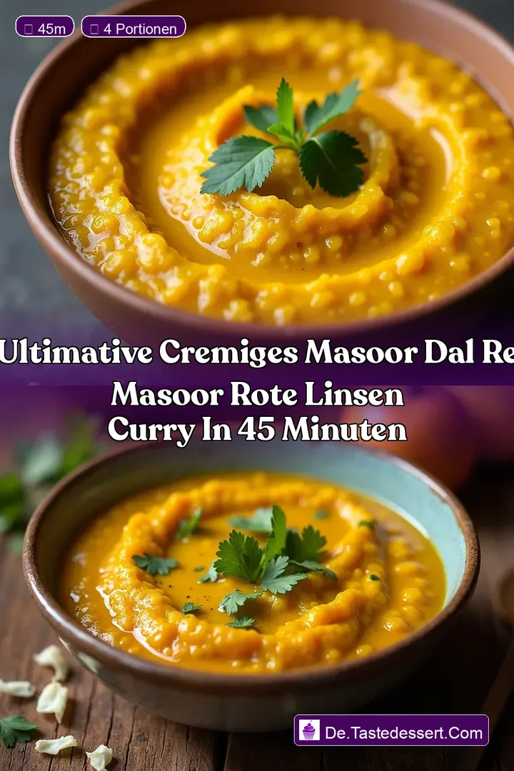 Das Ultimative Cremiges Masoor Dal Rezept Masoor Rote Linsen Curry in 45 Minuten