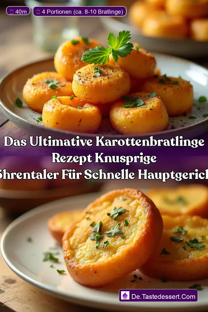 Das Ultimative KarottenBratlinge Rezept Knusprige M&ouml;hrenTaler f&uuml;r schnelle Hauptgerichte