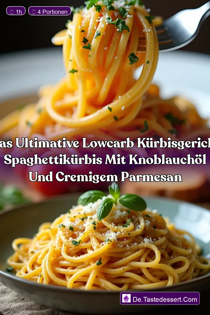 Das Ultimative LowCarb K&uuml;rbisgericht Spaghettik&uuml;rbis mit Knoblauch&ouml;l und cremigem Parmesan