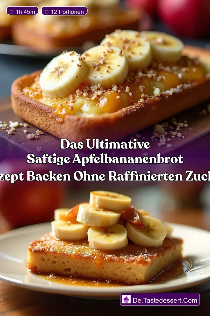 Das Ultimative Saftige ApfelBananenbrot Rezept Backen ohne raffinierten Zucker