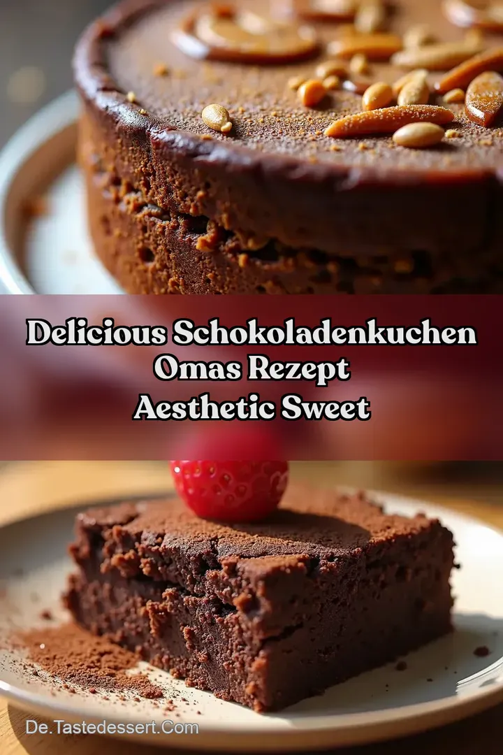 Delicious Schokoladenkuchen Omas Rezept Aesthetic Sweet