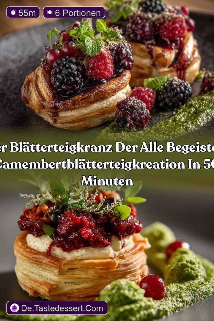 Der Bl&auml;tterteigKranz der alle begeistert CamembertBl&auml;tterteigKreation in 50 Minuten