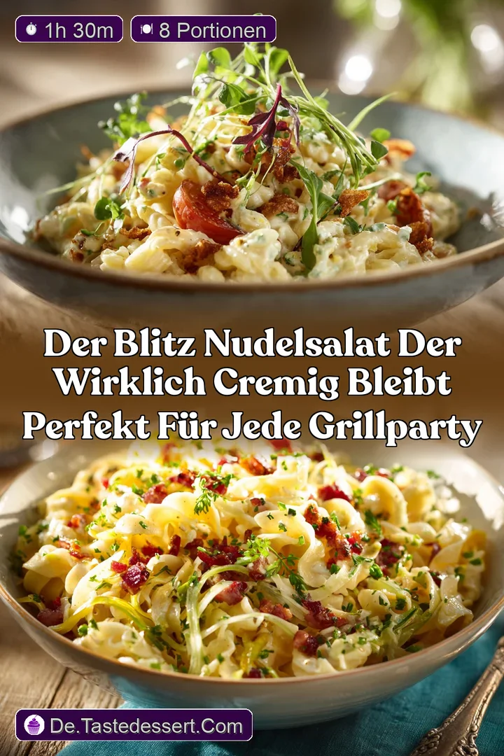 Der Blitz Nudelsalat der wirklich cremig bleibt Perfekt f&uuml;r jede Grillparty