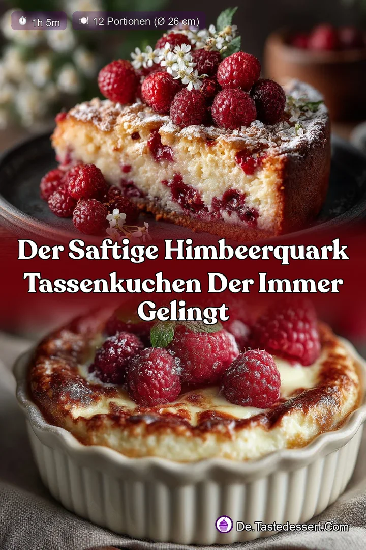 Der saftige HimbeerQuark Tassenkuchen der immer gelingt