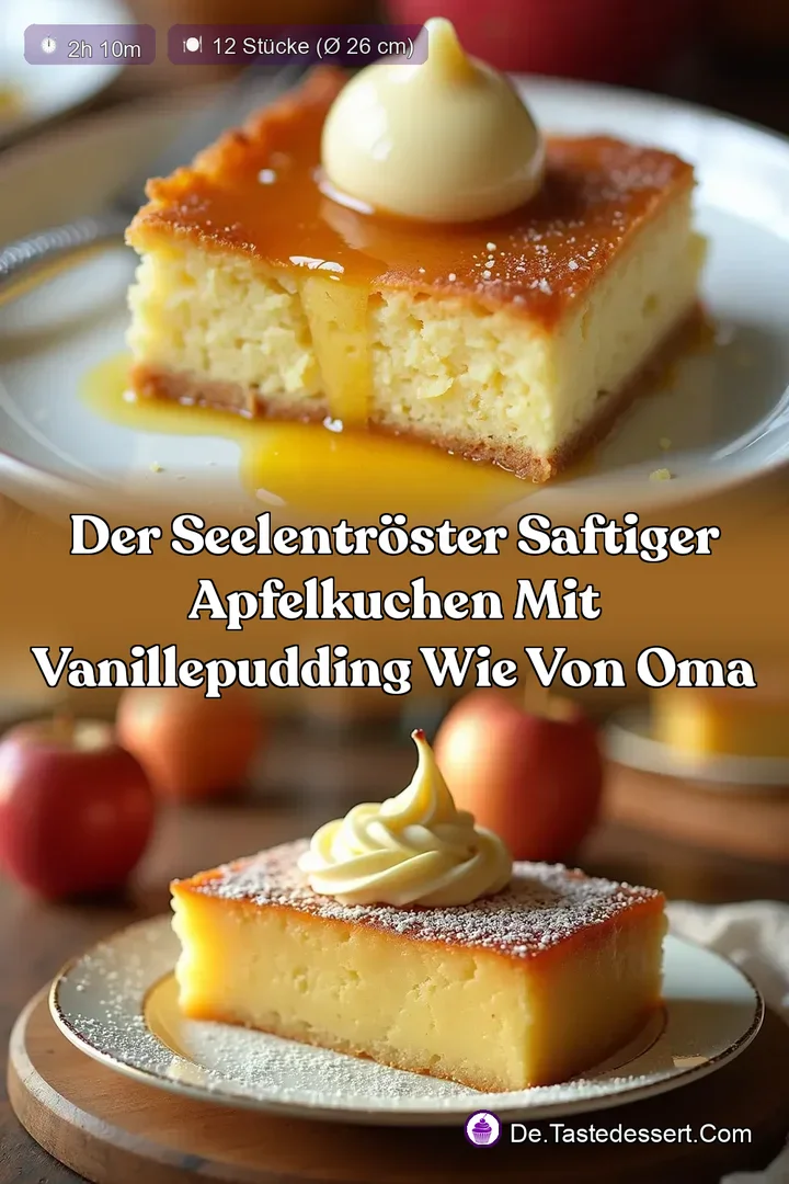 Der Seelentr&ouml;ster Saftiger Apfelkuchen mit Vanillepudding wie von Oma