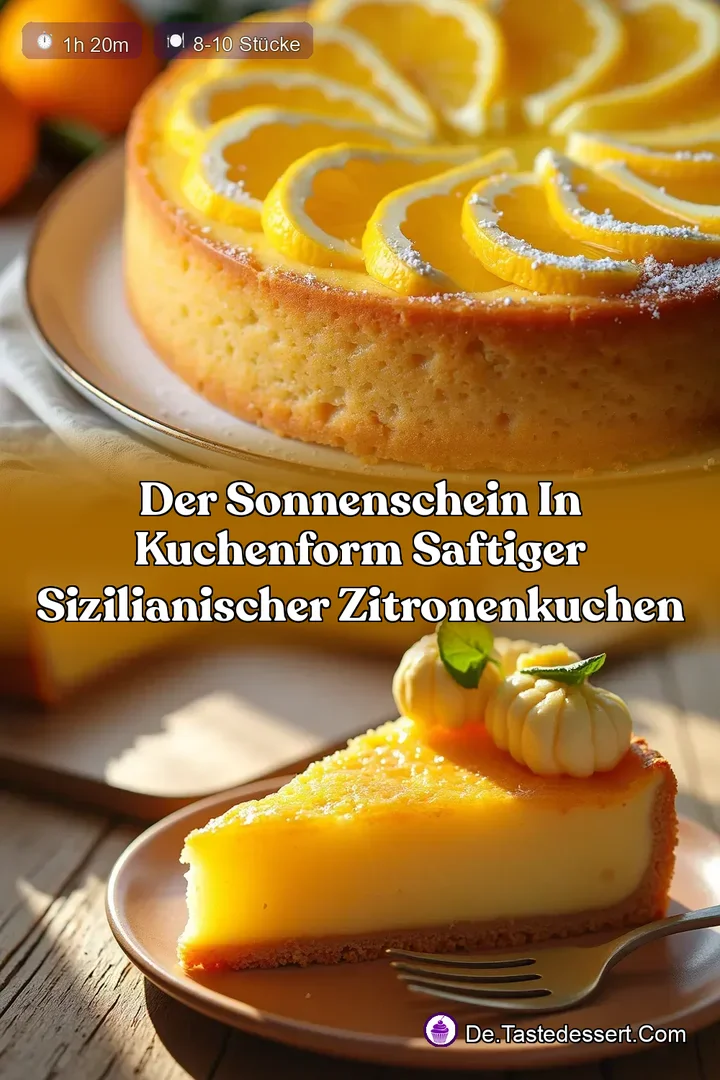 Der Sonnenschein in Kuchenform Saftiger Sizilianischer Zitronenkuchen