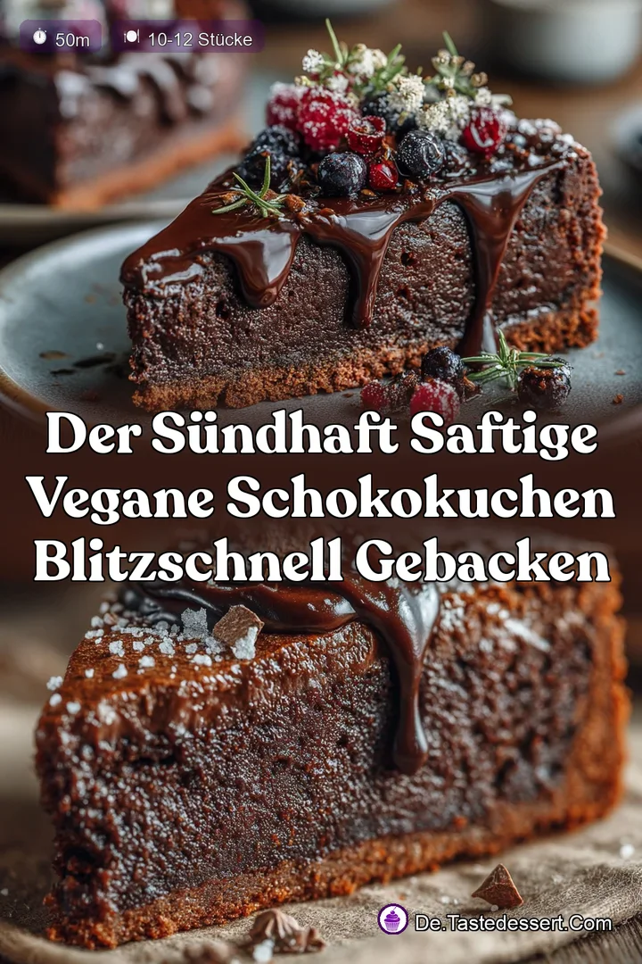 Der S&uuml;ndhaft Saftige Vegane Schokokuchen Blitzschnell gebacken