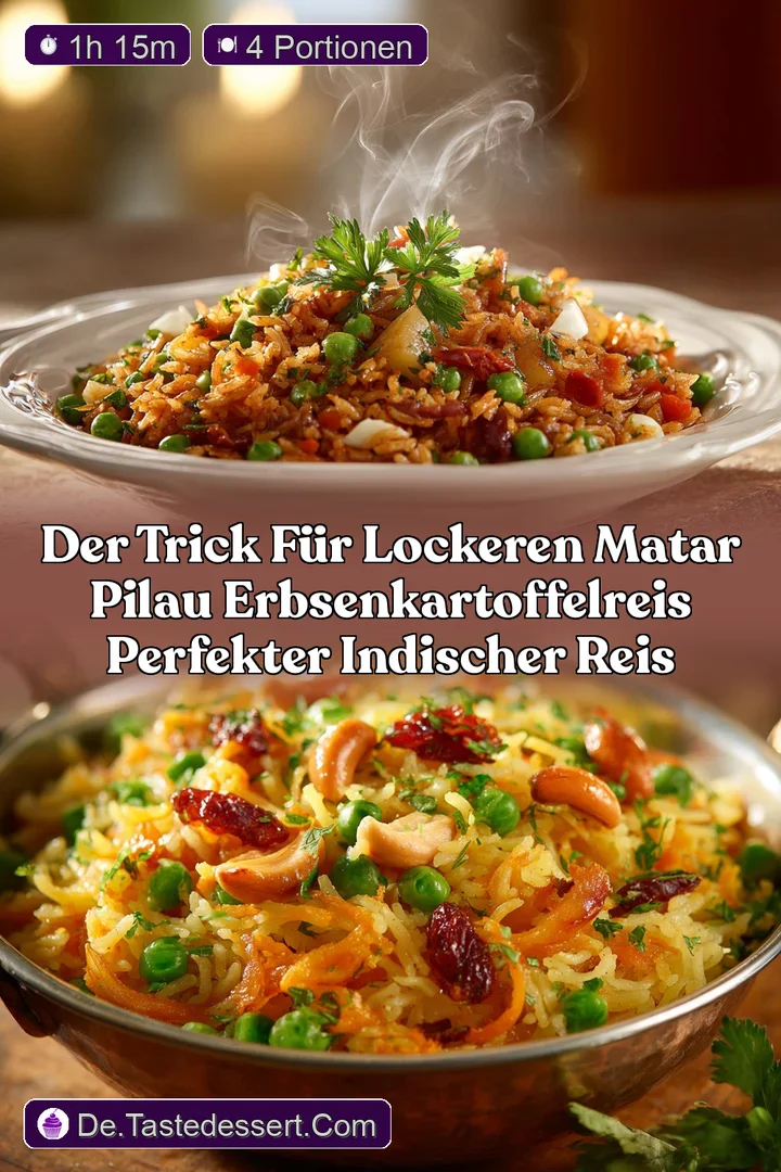 Der Trick f&uuml;r lockeren Matar Pilau ErbsenKartoffelReis Perfekter indischer Reis