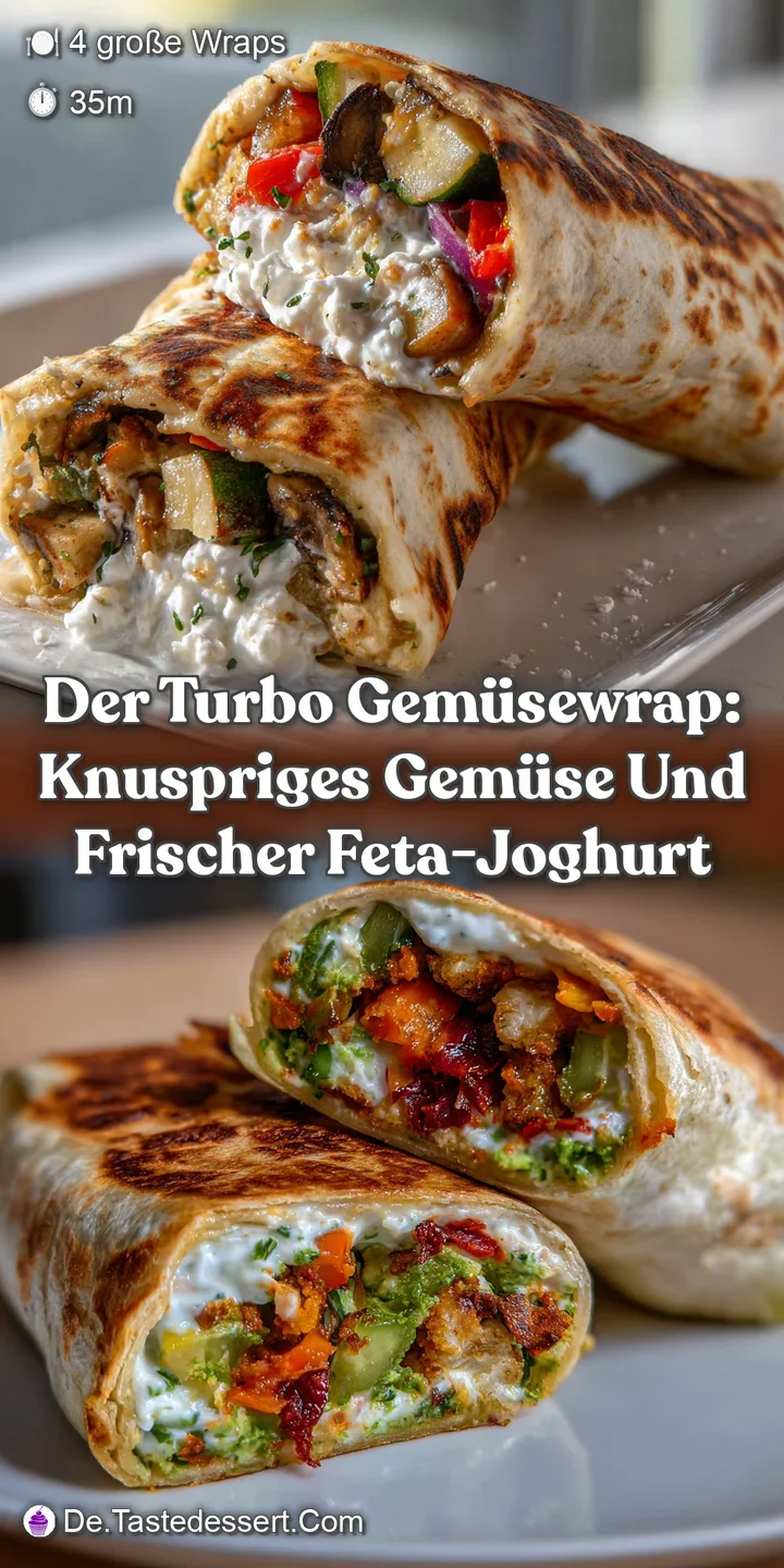 Der Turbo Gem&uuml;seWrap: Knuspriges Gem&uuml;se und Frischer Feta-Joghurt
